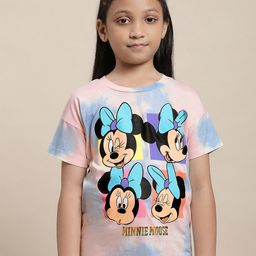 Kids Ville Girls Minnie Mouse Printed Pure Cotton T-Shirt-picture-11