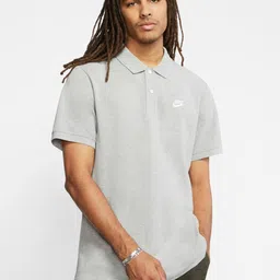 Nike Men Grey Polo CollarMATCHUP PQ Pure Cotton T-shirt-picture-34