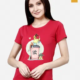 CHOZI Pack of 2 Graphic Printed Cotton T-shirt-picture-49