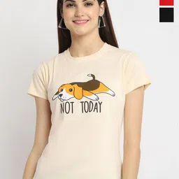 Fabflee Pack Of 3 Typography Printed Cotton T-shirt image 1