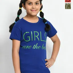 BAESD Girls Pack Of 3 Typography Printed Cotton T-shirt-picture-20