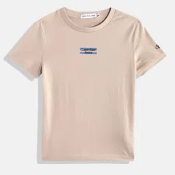 Calvin Klein Boys Brand Logo Printed Pure Cotton T-shirt-picture-34