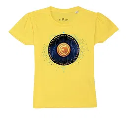 Marvel by Wear Your Mind Girls Yellow Eternals Printed Pure Cotton T-shirt-picture-31