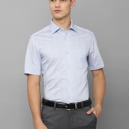 Louis Philippe Men Blue Regular Fit Casual Shirt image 1