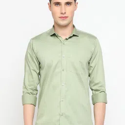 JADEBERRY Men Classic Spread Collar Satin Shirt-image-82