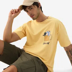 The Souled Store Graphic Printed Round Neck Cotton T-shirt-picture-10
