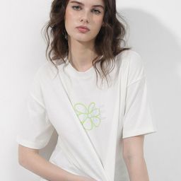 RAREISM Round Neck Drop Shoulder Typographic Printed Boxy Cotton T-shirt-picture-43
