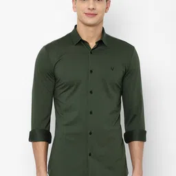 Allen Solly Men Olive Green Slim Fit Casual Shirt-picture-12