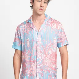 KISSOSS Classic Slim Fit Ethnic Motifs Printed Casual Shirt-picture-17