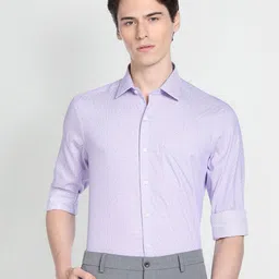 Arrow Men Micro Checks Auto Press Formal Shirt-picture-10