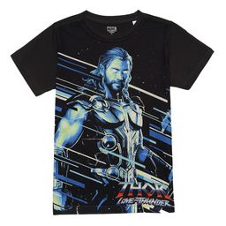 Marvel by Wear Your Mind Boys Black Printed V-Neck Outdoor T-shirt 60% Cotton-picture-17