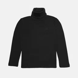 CHIMPRALA Boys Black High Neck Cotton T-shirt-picture-35