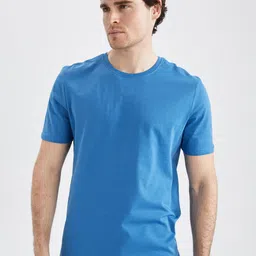 DeFacto Round Neck Pure Cotton T-shirt-picture-35