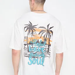 Mast & Harbour Men Graphic Printed Round Neck Pure Cotton Relaxed Fit T-shirt-picture-29