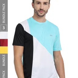 FTX Pack Of 3 Colourblocked Round Neck Dry Fit Sports T-shirt-picture-15