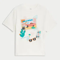 Marks & Spencer Boys Graphic Printed Round Neck Cotton Relaxed Fit T-shirt-picture-37