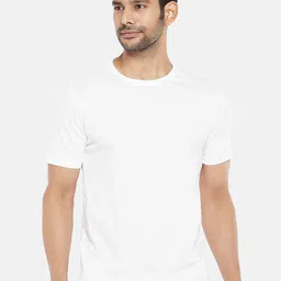 BYFORD by Pantaloons Men White Raw Edge Pure Cotton T-shirt-picture-19