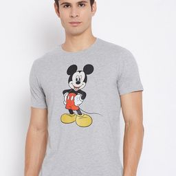 Disney by Wear Your Mind Men Grey Printed Raw Edge T-shirt-picture-16