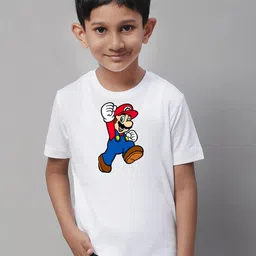 Friskers Boys Printed Short Sleeves Round Neck Regular Fit Cotton T-shirt-picture-38