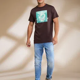 Being Human Men Floral Printed Raw Edge T-shirt-picture-38