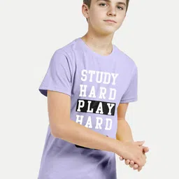 BAESD Boys Typography Printed Crew Neck Cotton T-shirt-picture-17