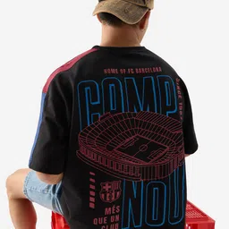 The Souled Store Graphic Printed Drop-Shoulder Sleeves Pure Cotton Oversized T-shirt-picture-19