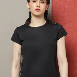 Friskers Round Neck Short Sleeves Cut outs Slim Fit Running T-shirt-image-15