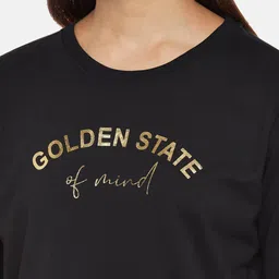Honey by Pantaloons Women Black Printed Typography  Sweatshirt image 2