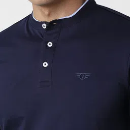 Van Heusen Sport Men Solid Mandarin Collar T-shirt image 2