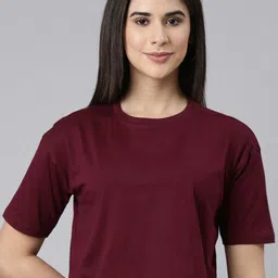 Kryptic Pack Of 2 Drop Shoulder Sleeves Cotton Crop T-shirt image 2