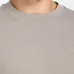 Calvin Klein Jeans Men Solid Round Neck Cotton Oversized T-shirt image 3