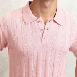 Highlander Men Textured Polo Collar Tshirt image 2