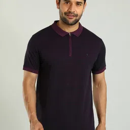 Indian Terrain Men Striped Polo Collar T-shirt image 5