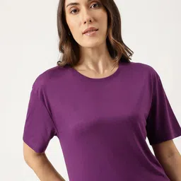 Marks & Spencer Solid Relaxed Fit T-shirt image 2