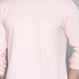 Mast & Harbour Pink Long Sleeves Regular Fit Cotton T-shirt image 2