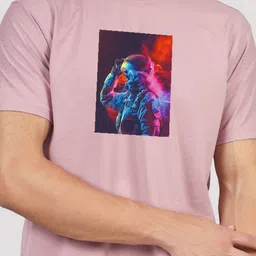 Greylongg Men Graphic Printed Round Neck T-shirt image 3