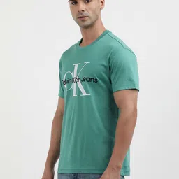 Calvin Klein Men Printed Round Neck Cotton T-Shirt image 2