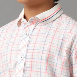 UNDER FOURTEEN ONLY Boys Opaque Checked Casual Shirt image 2