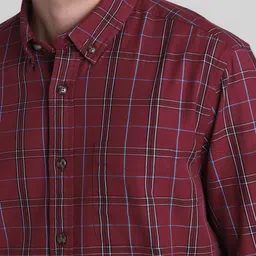 Jack & Jones Men Tartan Checks Opaque Checked Casual Shirt image 2
