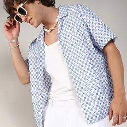 Campus Sutra Embroidered Checkered Shirt-image-0