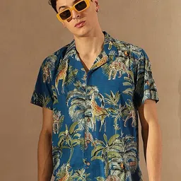 DENNISON Smart Lightweight Cotton Block Printed Shirt image 2