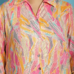 theRebelinme Comfort Abstract Printed Casual Regular Fit Shirt image 2