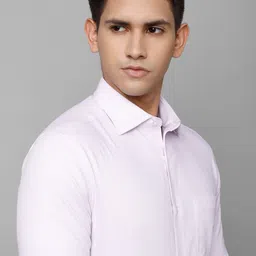 Louis Philippe Permapress Men Slim Fit Micro Checked Wrinkle Free Formal Pure Cotton Shirt image 2