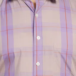 TAHVO Smart Slim Fit Tartan Checks Opaque Checked Cotton Formal Shirt image 5