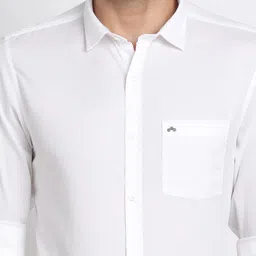 Turtle White Relaxed Slim Fit Cotton Formal Shirt image 2