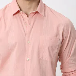 Mufti Slim Fit Vertical Striped Cotton Casual Shirt image 4
