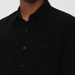 Mufti Slim Fit Spread Collar Corduroy Pure Cotton Casual Shirt image 2