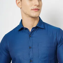 the indian garage co. x luxe Luxe by TIGC Slim Fit Spread Collar Long Sleeves Formal Shirt image 4