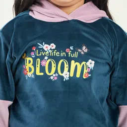 Stylo Bug Girls Typography Printed Hooded Pullover Sweatshirt image 5