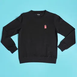 Hoop Girls Round Neck Cotton Pullover Sweatshirt-picture-21